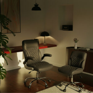 ECO2 Manicure Chair Set in Grey and Black for Professional Nail Salons