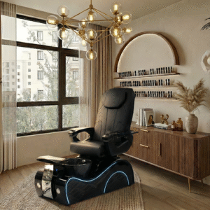 New Wave All Black Pedicure Chair — Contemporary Spa Pedispa Station