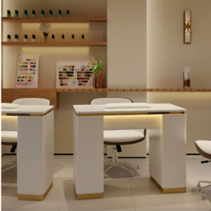 Aurora Single Manicure Workstation with Clean Design for Space-Conscious Nail Salons